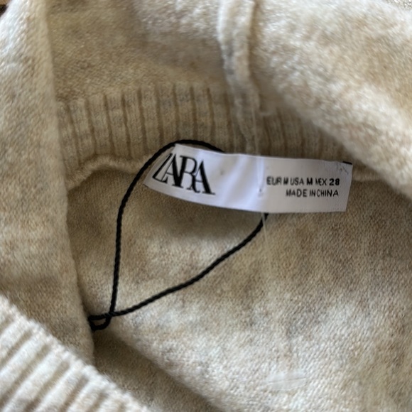 Zara Hooded Knit Sweatshirt Size M - Picture 9 of 10